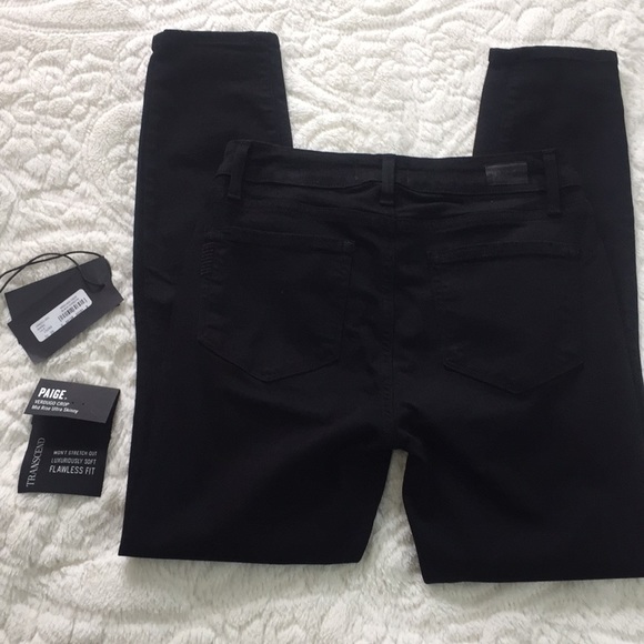 PAIGE Verdugo Crop in Black Overdye - Picture 3 of 11